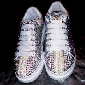 Bedazzled Rhinestone covered sparkle shoes sz. 36 (women's sz.6)